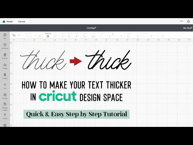 How To Make Text Thicker in Cricut Design Space - How To Thicken A Font In  Design Space