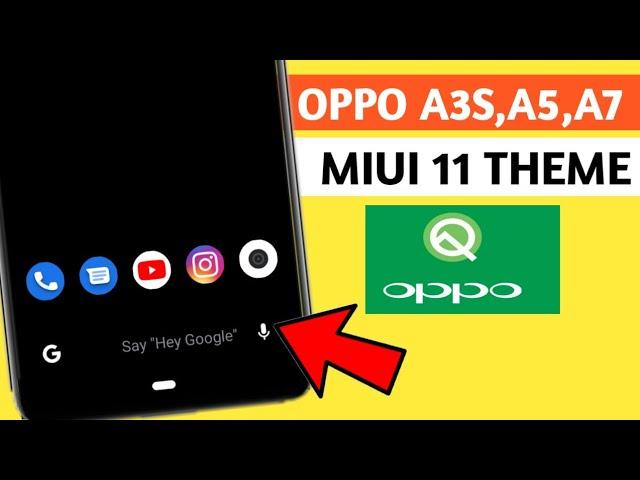 Dark MIUI 11 Theme For OPPO A3s | miui theme for oppo a3s