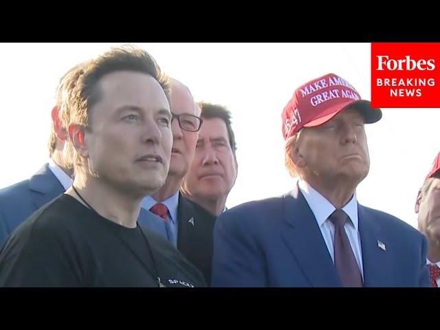 JUST IN: President-Elect Donald Trump Watches SpaceX Launch Alongside Elon Musk In Boca Chica, Texas