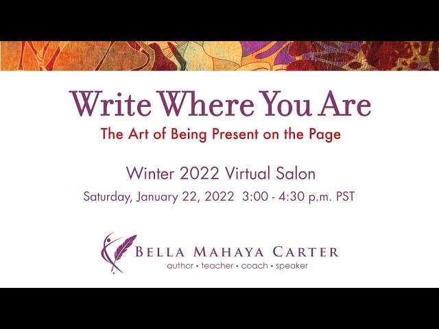 Winter 2022 Virtual Literary Salon