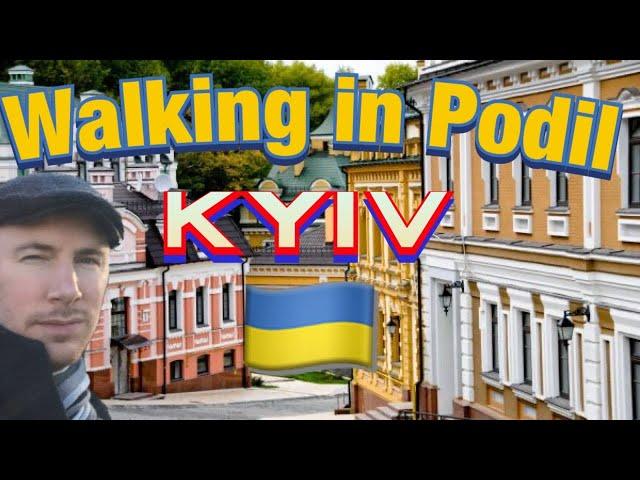 Walking in Podil Ukraine  one sunny Afternoon  - Travel Guide - Vlog - Kyiv / Kiev Tour