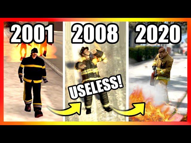 Evolution of FIREFIGHTERS LOGIC in GTA Games (2001-2020)