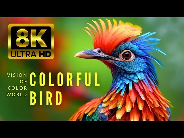 The Most Colorful Birds 8K - Colorful Bird World | Birds And Piano Music - Relaxing Movies