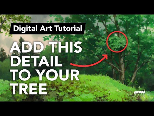 How to make Anime-Style Tree | Digital Art Tutorial