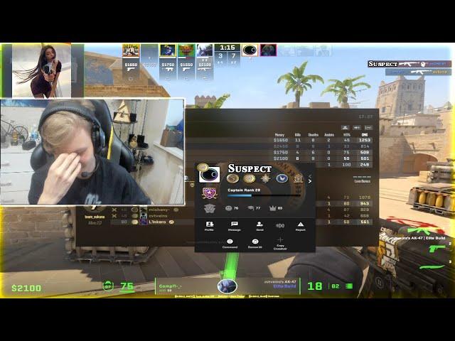 M0NESY PLAYING AGAINST SUSPICIOUS(*CHEATER*) PLAYER ON FACEIT IN CS2