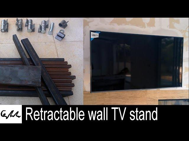 Retractable wall TV stand