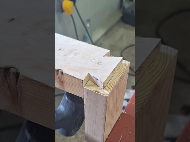 Beam Corner Joint Tips #tutorial #howto #carpentry #woodworking #tutorial #shorts #diy