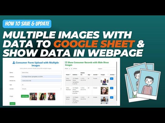 Upload & Manage Multiple Images in Google Sheets and HTML | Step-by-Step Tutorial 