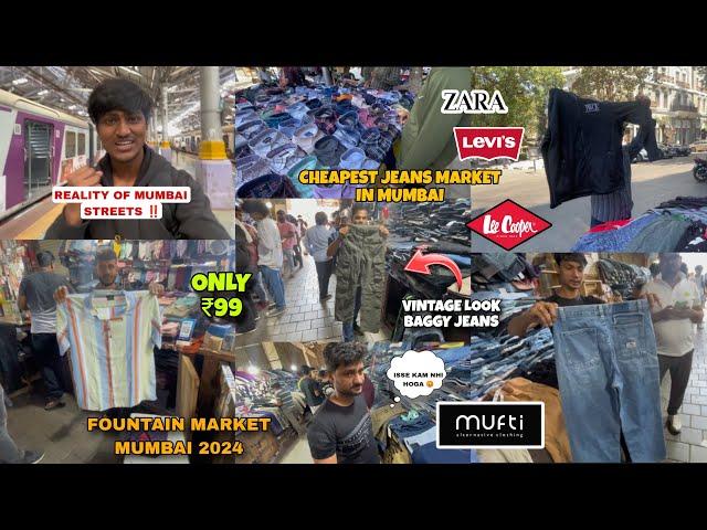 Cheapest Jeans Market In Mumbai | Fountain Market Mumbai 2024 | Reality of Mumbai Street Market |