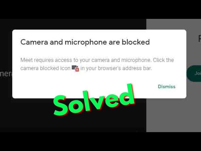 Google Meet "Camera not found Error"(FIXED)