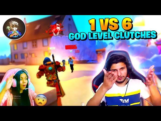 1 V 6 God Level Awm Clutches : Indian B2K  || NG As Messi On Fire  - Garena Free Fire