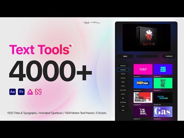 Text Tools - Most Versatile Text Package for After Effects &  Premiere Pro