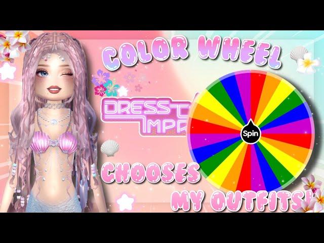 I let the COLOR WHEEL decide my OUTFITS in DRESS TO IMPRESS (NEW SUMMER UPDATE"