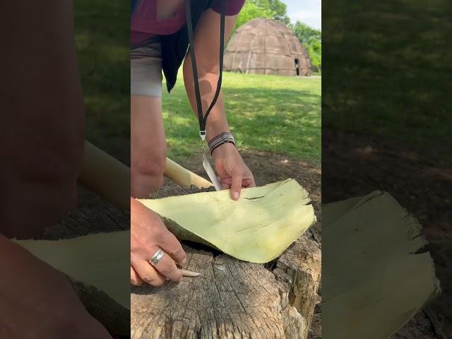 Misti #tells us how she #makes #bark #baskets #indigenous #technology #livinghistory #museum #shorts