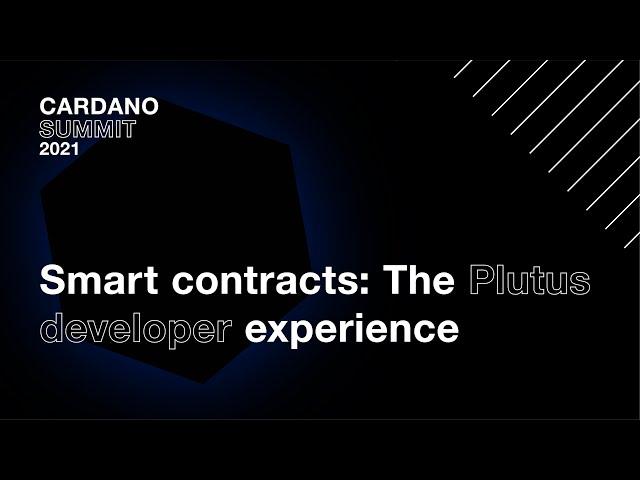 Smart contracts: the Plutus developer experience