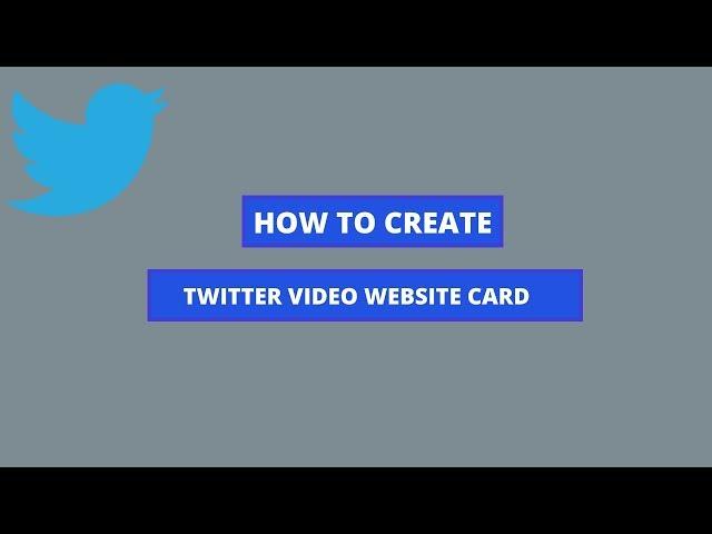 How to create a twitter video website card | Twitter free traffic | mmo tv