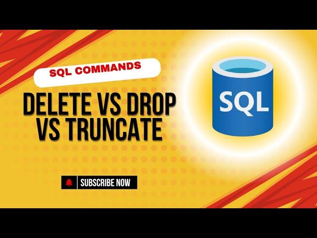 delete vs drop vs truncate in sql | sql commands