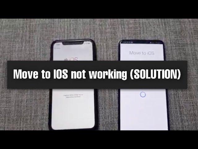 Move to IOS not working (SOLUTION)