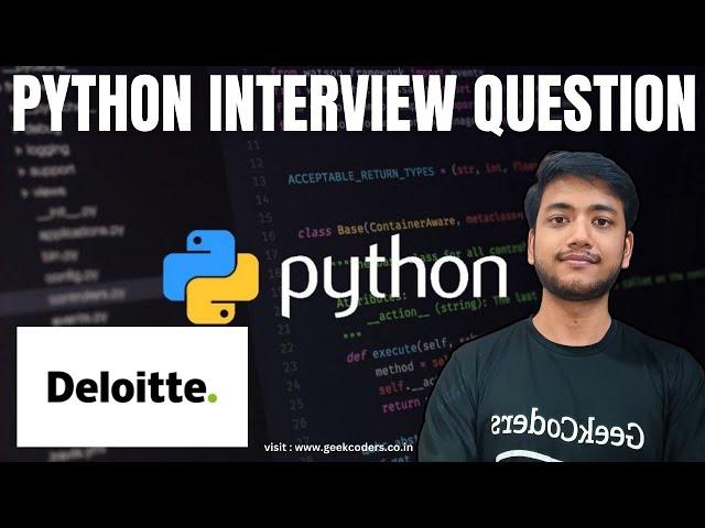 Solving Deloitte  Python Data Engineer Interview Question | Flatten the Nested List in Python |