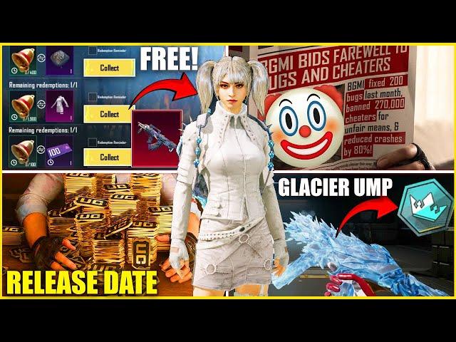 BGMI NEW YEAR EVENT & JOKE || UC UP RELEASE DATE || GLACIER UMP TRICK?