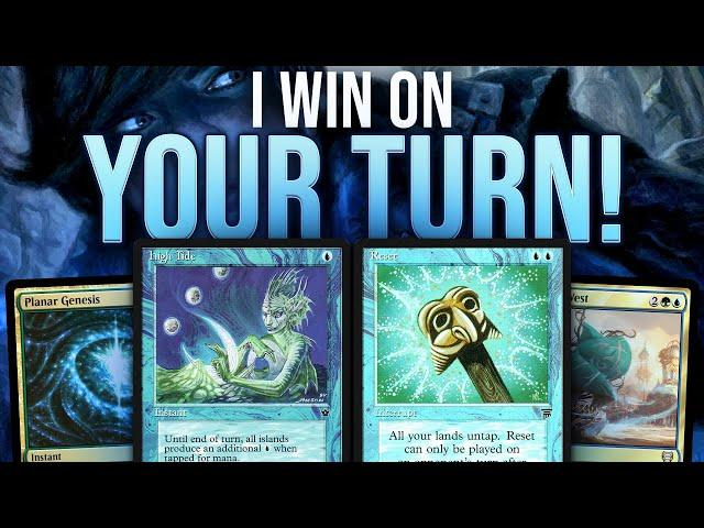 I WIN ON YOUR TURN! Umori Solidarity + Planar Genesis — Legacy Simic High Tide Storm Combo | MTG MH3