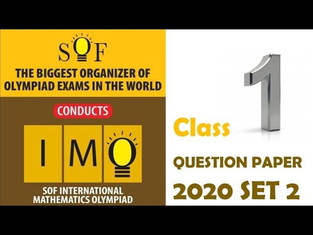 IMO Maths Olympiad Class 1 Question Paper 2020 Set 2