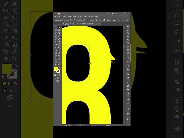 Simplify path in illustrator #tip #illustrator