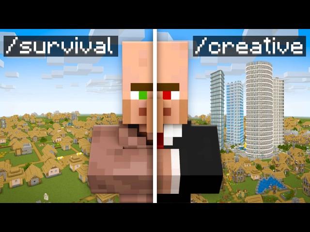 I Gave Creative Mode to 'VILLAGERS' for 24 Hours in Minecraft..!