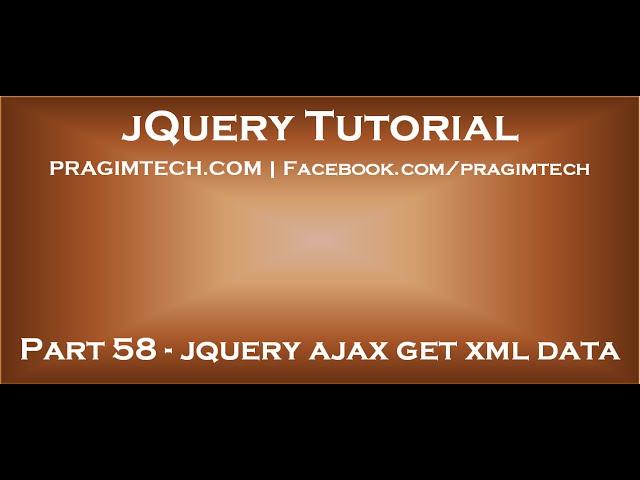 jquery ajax get xml data