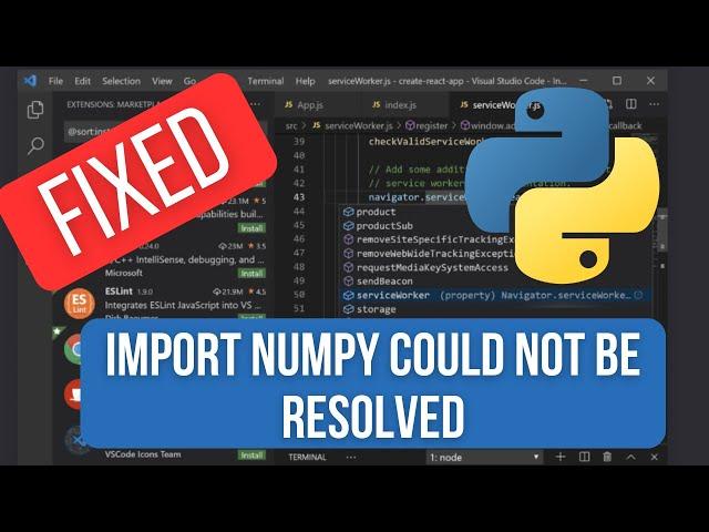 SOLVED : Import NumPy could not be resolved from source Pylance (reportMissingModuleSource)