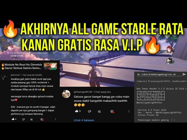 Module Gratis Rasa V.I.P Super Smooth All GameReal All Game No Root Lag Fix & No Frame Drop