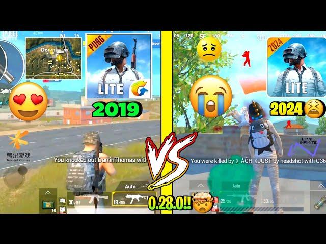 Pubg Lite 2019 vs Pubg Lite 0.28.0 Update 2024 | Pubg Mobile Lite 0.28.0 Comeback Update 2024 