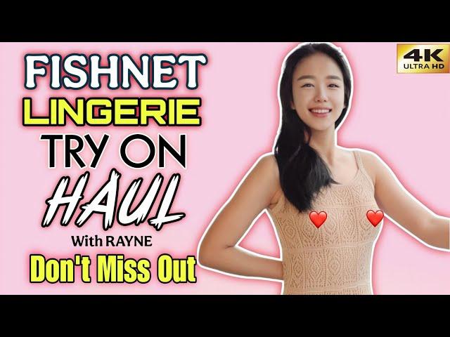 Transparent Fishnet Lingerie Try On Haul | See Through Lingerie | Get Ready With Me [4K]