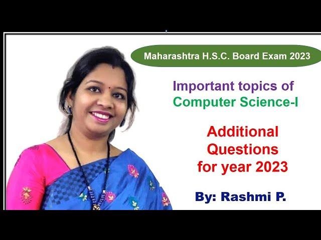 Important HSC Board Questions for year 2023 | Additional 25% questions of CS-I | Computer science-I