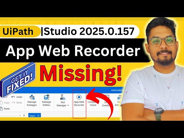 Fix UiPath Studio Web App Recorder Missing in 2025.0.157 Version