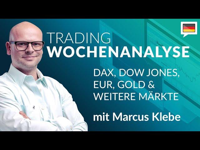 Trading Wochenanalyse für KW 42/2024 mit Marcus Klebe - DAX - DOW - EUR/USD - Gold #Chartanalyse