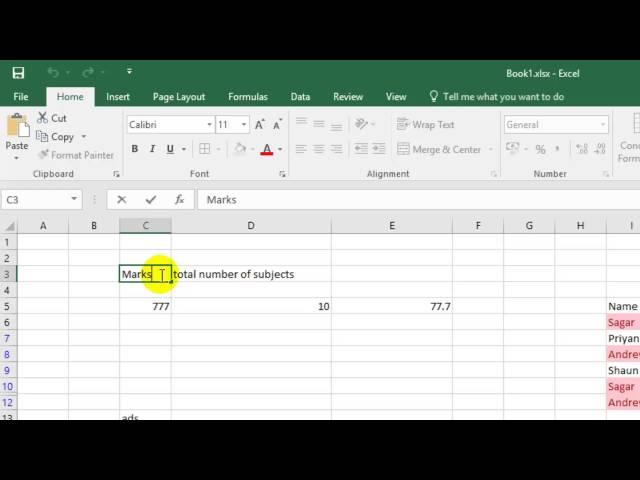 How to go to next line in cell in Microsoft excel