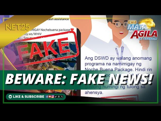 DSWD educational package, fake news