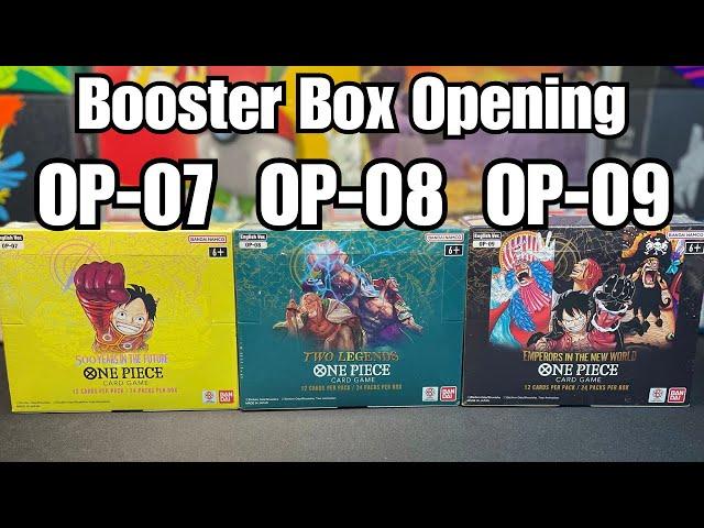 Opening THREE One Piece Booster Boxes! (OP-07, OP-08, OP-09)