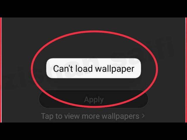 How To Fix Can't load wallpaper on Home Screen in Android