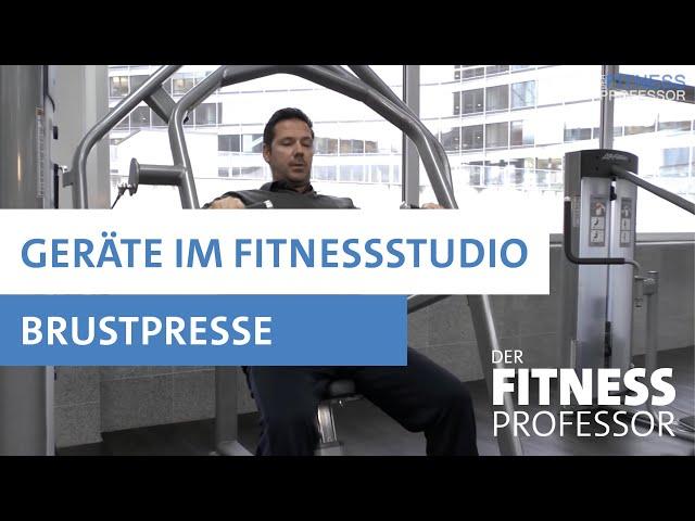 Geräte im Fitnesstudio - Die Brustpresse