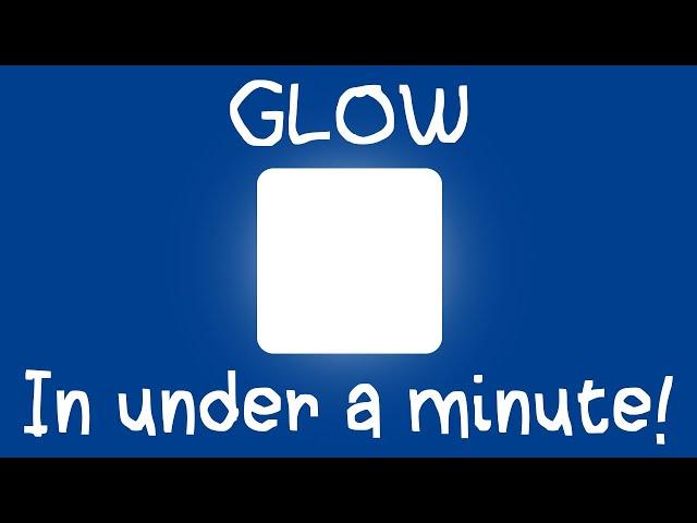 Unity 2D glow tutorial in under 1 minute!