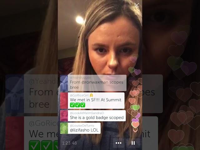 Bree Olson wonders who the heck is @GoRiceGirl on Periscope,