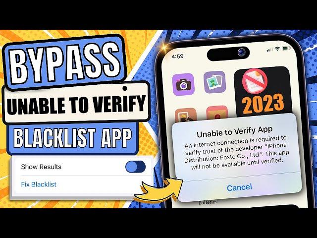 Un-Revoke with Blacklist App on iOS | Unable To Verify Fix