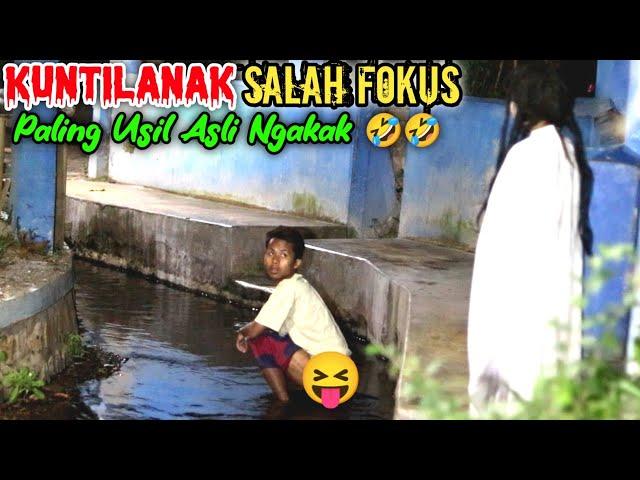 Kuntilanak Salah Fokus || Paling Usil Bikin Ngakak  || Funny Ghost Prank