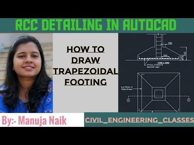 How to do steel detailing of Trapezoidal footing in AutoCAD