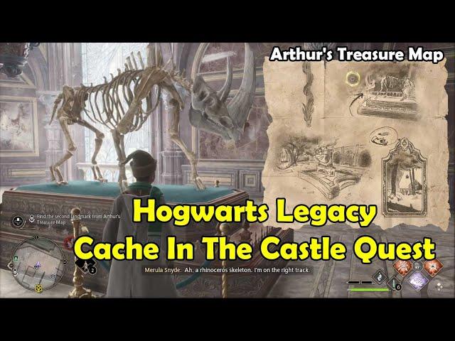 Arthur's Treasure Map Puzzle Hogwarts Legacy | Cache In The Castle