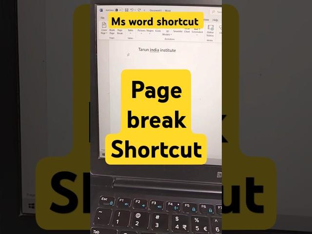 Why page break button from the insert menu! Use this trick instead #shortcutkeys #msword #msoffice