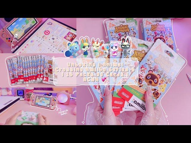 Unboxing | Animal Crossing Amiibo Series 5 | 15 Packs 90 Cards | ACNH 