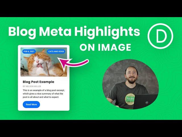 How To Move And Highlight The Divi Blog Module Author, Date, Or Category Over The Image